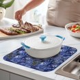 thumbnail image 2 of Pioneer Flower Floral Print Pattern Kitchen Dish Drying Mat 1 Pack, Ultra Absorbent Microfiber Drainer Mat, 16"x18", 2 of 6
