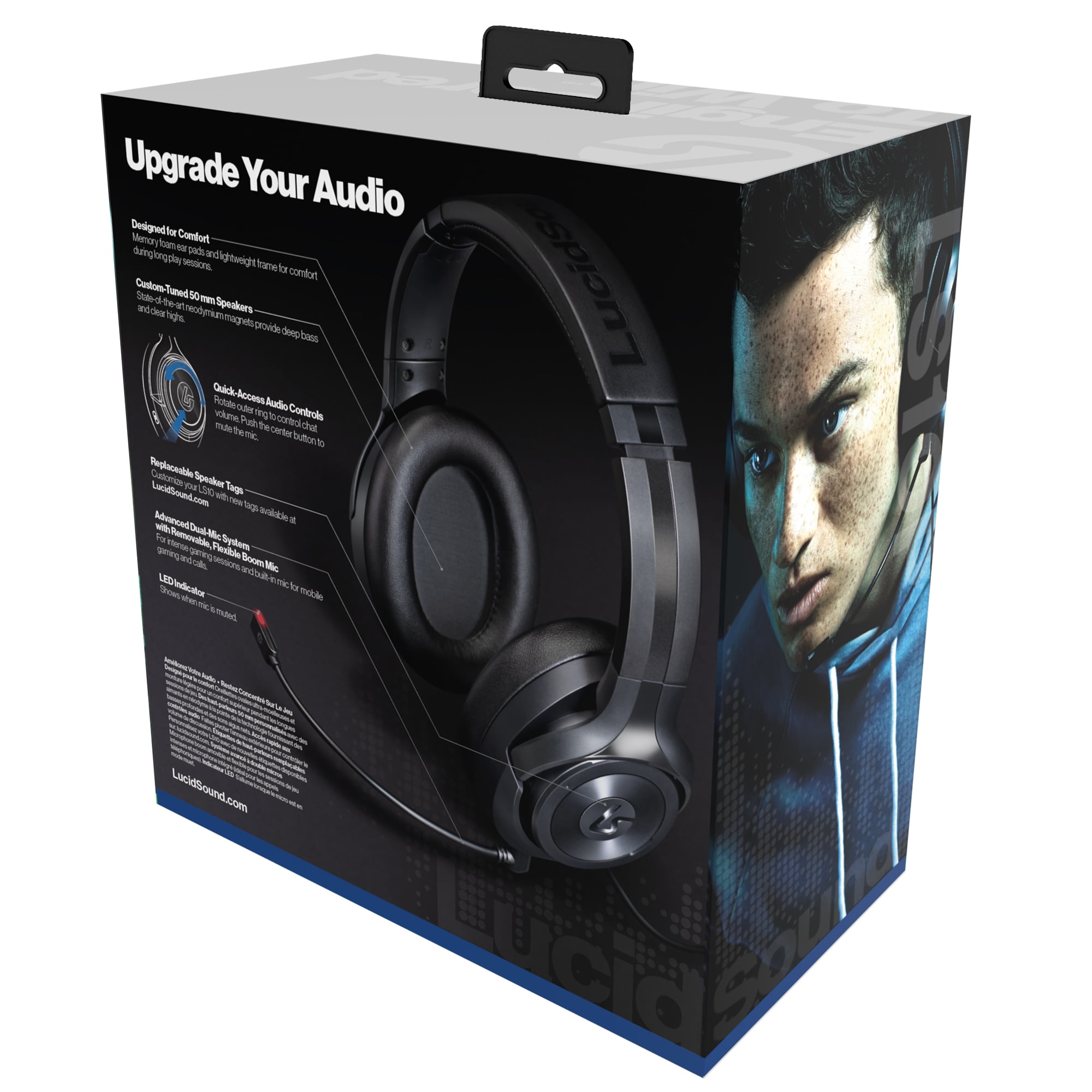 PowerA LucidSound LS10P Over-Ear Gaming Headset with Mic, Black