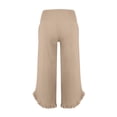 thumbnail image 5 of RUTAYY Women's Pants High Waist Solid Color Casual Loose Fit Drawstring Waistband Asymmetrical Hem Comfortable Relaxed Holiday Trousers, 5 of 5