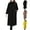 Black, variant on Winter Dresses for Women 2025 Womens Fall Fashion 2025 Solid Color Fashionable Medium Long Woolen Loose Coat Jacket