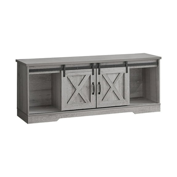 Monarch Specialties Tv Stand, 60 Inch, Console, Storage Cabinet, Living Room, Bedroom, Grey Laminate