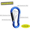 thumbnail image 3 of czcpp-2-Pack 8-Shaped Carabiner Clips Keychain, Spring Snap Caribeener, Aluminum Buckle Hook Accessories, 3 of 4