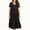 (Fashion 1)Black, variant on Aimik Women's Casual V-Neck Tiered Midi Dress Short Sleeve Plaid Loose Flowy Summer Beach Dress Summer Dresses for Women