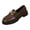 Brown, variant on Wensltd Chunky Heels Loafer Shoes for Women Closed Toe Work Comfortable Round Toe Dress Wedding Shoes