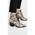 thumbnail image 3 of Sam Edelman Elana Snake Print Pointed Toe Lace Up Western Booties Fashion Boots (Roccia Snake Print, 7.5), 3 of 3