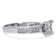 thumbnail image 2 of LaRaso & Co Sterling Silver Princess Cut CZ Engagement Ring for Women Size 10, 2 of 4