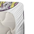 thumbnail image 3 of Ambesonne Skull Fitted & Top Sheet Set with Sham, Sugar Skull Colorful Mexican, Multicolor, 3 of 4