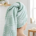 thumbnail image 4 of Unique Bargains Diamond Pattern Cotton Hand Towel Blue 29" x 13", 4 of 4