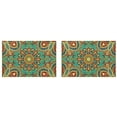 thumbnail image 4 of EREHome Ensemble de 2 Sets de Table Mandala Hippie, Tapis de Table Fleurs Colorées 12x18 Pouces, 4 of 5