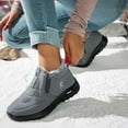 thumbnail image 6 of Gyexs Snow Boots for Women on Winter Warm Shoes Fashion Orthopedic Sneakers Lined Ankle Booties, Grey, Size 9, 6 of 8