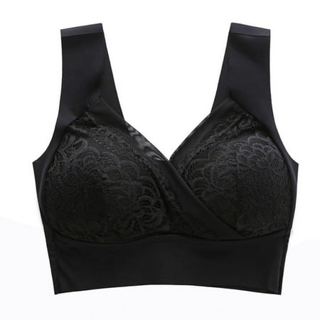 

Fantadool Women Thin Lace Invisible 3D Gathering Daily Bra Side Collect Anti-Sagging Casual Bralette Shockproof Sports Underwear