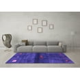 thumbnail image 3 of Ahgly Company Indoor Round Abstract Purple Contemporary Area Rugs, 7' Round, 3 of 4