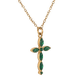 thumbnail image 2 of Collares para Mujer de Cruz Oro 18k con Zirconia Cúbica, LuckyLy Acero Inoxidable con Baño de Oro 18k, Cadena y Dije – Joyería ideal como Regalos para Mujer Navidad y Regalos para Mamá, esmeralda, 2 of 6