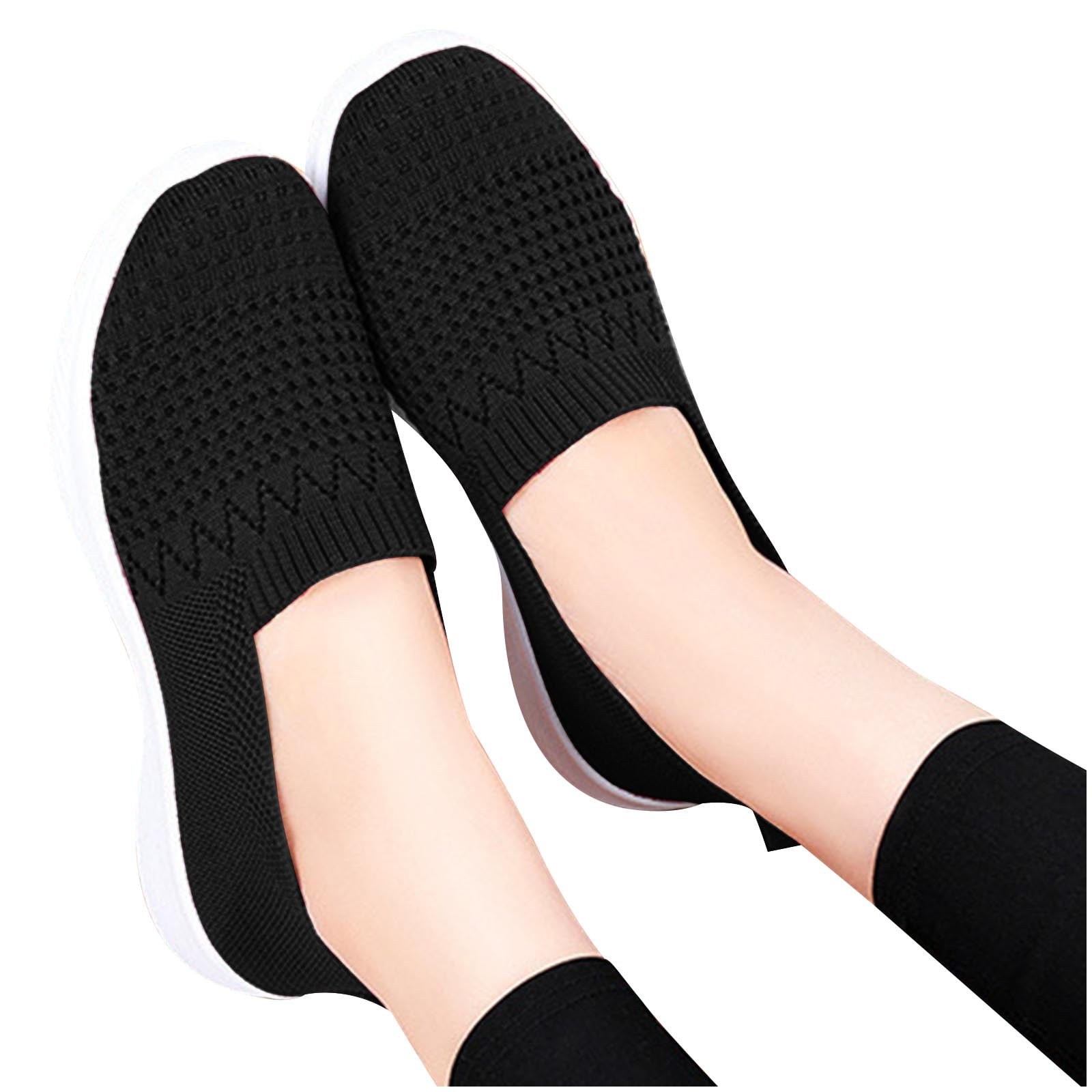 asdoklhq Womens Casual Shoes, Women Shoe Soft-soled Comfortable Flying  Woven Casual Ladies Shoes
