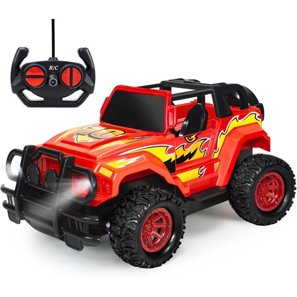 Remote Control Car, 1:20 Scale Rc Truck Monster Vehicles Remote Control Car for Boys 4-7 8-12 Off Road Rc Racing Car with LED Headlights