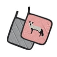 thumbnail image 2 of Caroline's Treasures Silver Fox Pink Check Pair of Pot Holders, 2 of 3