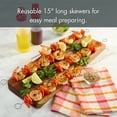 thumbnail image 5 of Mainstays 15in Stainless Steel BBQ & Meat Skewers (4 Pack), 5 of 12