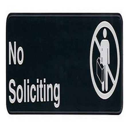 Update International Self Adhesive No Soliciting Sign