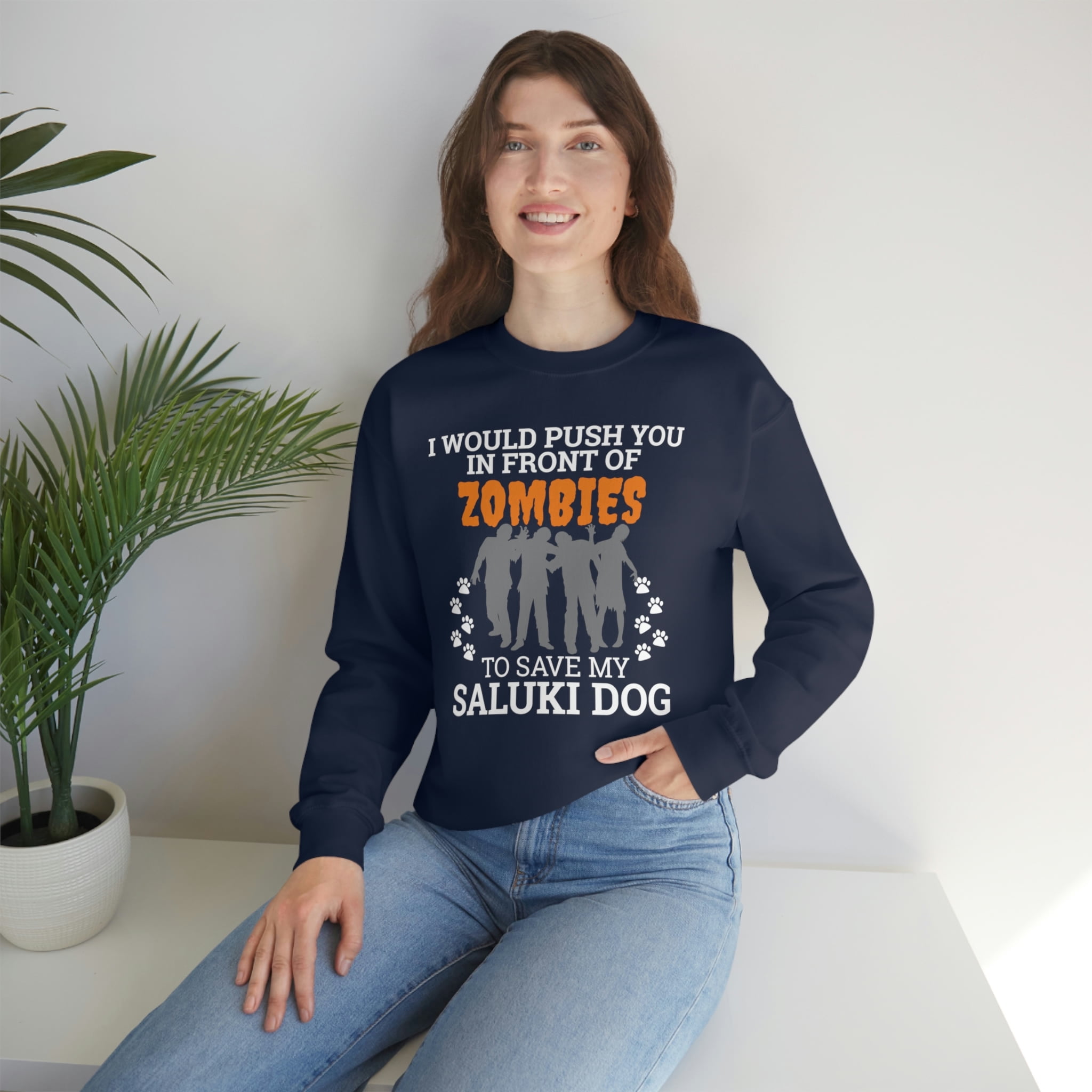 1 T-Shirt Herren I Would Push You In Front Of Zombies To Save My