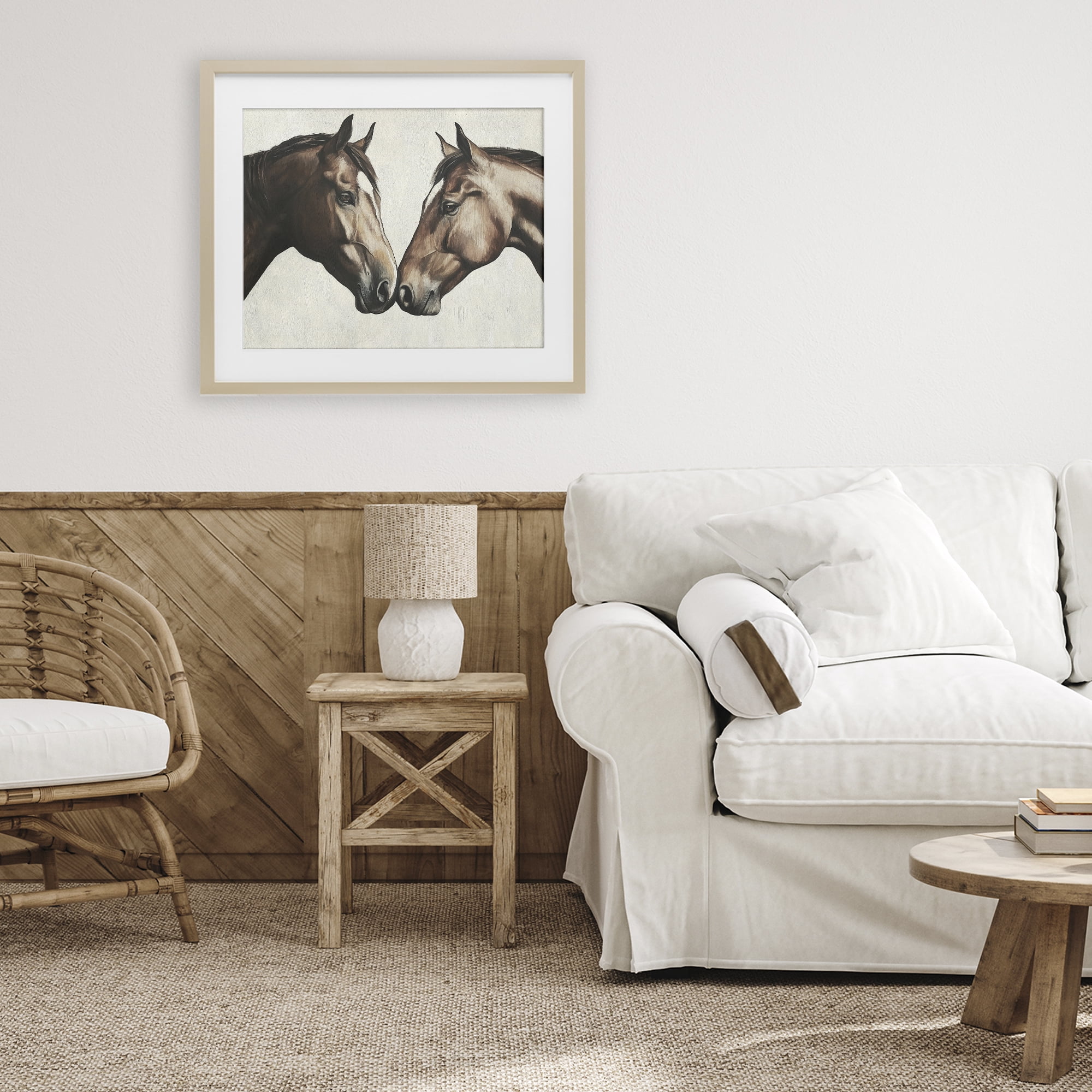 Stupell Industries Equine Companions Pair Birch Framed Print Under Glass, design by Svetlana Aleynikova