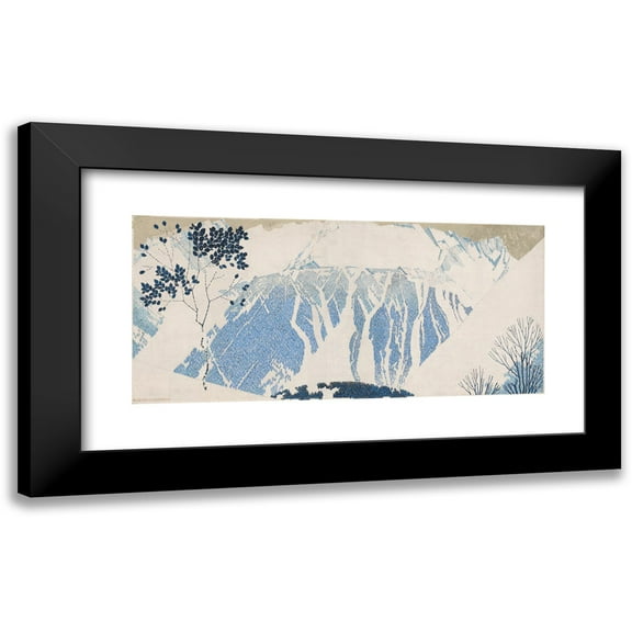 Augusto Giacometti 14x8 Black Modern Framed Museum Art Print Titled - Mountains (1904)