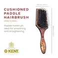 thumbnail image 2 of Kent LPB2 8.25" Small Square Paddle Cushioned Wet Dry Pro Hair Brush. Grooming, Detangling, & Smoothing Floral Print. Best Flat Everyday Men Women Brush For Curly, Thick or Thin Hair and Wigs, 2 of 6