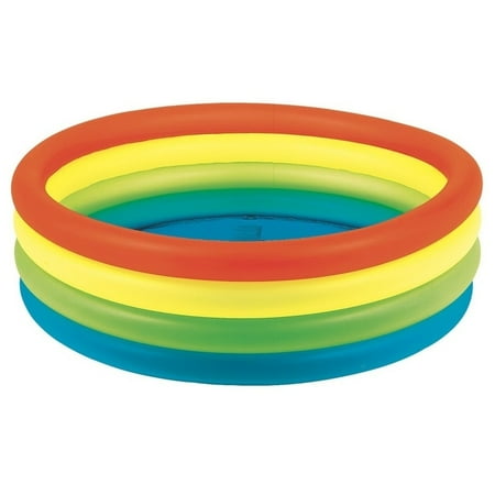 59" Vibrantly Colored Inflatable Children's Swimming Pool