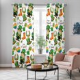 thumbnail image 4 of Saint Patrick's Day Kitchen Curtains Window Panels, Gnomes Hats Boots Clovers Leaves Insulated Window Treatment Curtain, Grommet Curtains for Bedroom/Living Room/Bathroom, 2 Piece 42"Wx84"L, 4 of 8