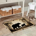 thumbnail image 2 of FJPT Bear Family Forest Scene Non Slip Flannel Polyester Floor Mat For Bathroom Kitchen Bedroom Decor 16x24 inch, 2 of 5