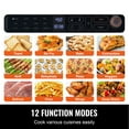 thumbnail image 2 of KFFKFF 12-IN-1 Air Fryer Toaster Oven, 25L Convection Oven, 1700W Stainless Steel Toaster Ovens Countertop Combo with Grill, Pizza Pan, Gloves, 12 Slices Toast, 12-inch Pizza, Home and Commercial Use, 2 of 9