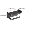thumbnail image 3 of TIMIFIS Toilet Paper Holder Toilet Paper Bracket Wall Mounted Oppose Rust Plastic Self-Adhesive Toilet Paper Bracket Tissue Holder, 3 of 8