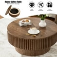 thumbnail image 4 of Rophefx 31.5" Round Coffee Table for Living Room,Mid Century Modern Wooden Center Table with Storage,Walnut, 4 of 8