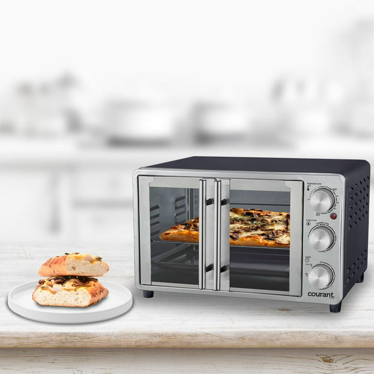 Courant French Door Convection Toaster Oven & Broiler, Fits 9x13