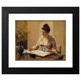 thumbnail image 2 of Albert Edelfelt 14x12 Black Modern Framed Museum Art Print Titled - Lady Writing a Letter (1887), 2 of 5