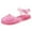 Pink, variant on Lovskoo Toddler Girls Jelly Sandal for 4 Years Old Hollow Out Non-slip Cute Fruit Soft Sole Beach Roman Sandals White