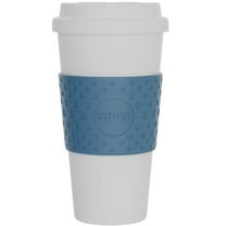 Copco Acadia 16 oz Travel Mug - Insulated Reusable Coffee Tumbler with Double-Walled Plastic, Leak-Proof Lid, BPA-Free - Portable Mug for Hot & Cold Drinks, Cup Holder Friendly (Blue)