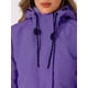 thumbnail image 5 of Abrigo parka para mujer INSPIRE CHIC con cinturón, bolsillos, mangas largas y capucha de piel sintética en color violeta, 5 of 6