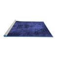 thumbnail image 2 of Ahgly Company Machine Washable Indoor Square Persian Blue Bohemian Area Rugs, 4' Square, 2 of 4