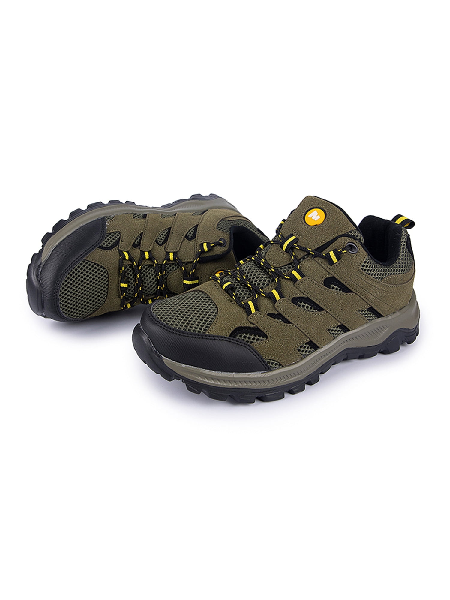 MENS HIKING BOOTS NEW WALKING ANKLE LACEUP SLIP ON TRAIL TREKKING TRAINERS SHOES 