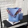 thumbnail image 5 of Bucket bag Women Leather Wide Strap Shoulder bag Handbag, 5 of 5