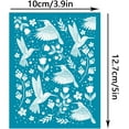 thumbnail image 3 of 4x5 Inch Hummingbird Clay Stencils Flower Silk Screen for Polymer Clay Hummingbird Picking Flower Honey Silk Screen Stencils Mesh Transfer Stencils for Polymer Clay Jewelry Making, 3 of 9