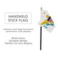 thumbnail image 3 of Promopatriot Virgin Islands State Mini Handheld VI Stick Flag 4x6 inch Polyester with Plastic Pole, 3 of 5