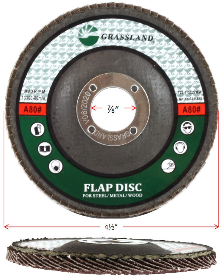 7/8 Arbor 80 Grit Depressed Taipan Abrasives TO-5036 Original Zirconia Flap Disc 10200 RPM 6 OD 7/8 Arbor 6 OD 