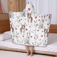 thumbnail image 5 of Bull Terriers and Hearts Hooded Bath Towel，50"x30" for Ages 3 To 12 Kids, Quick Dry Lightweight Soft Microfiber Hood Beach Towel Cover Up for Kids, 5 of 7