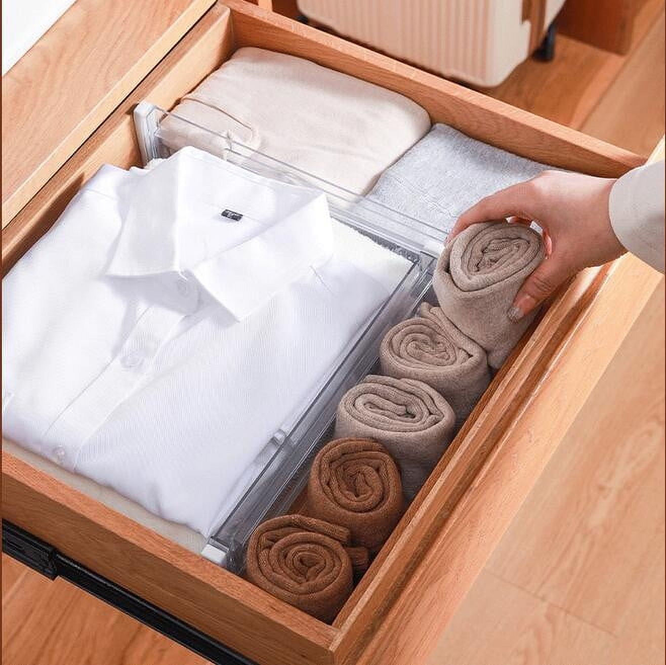 Adjustable Drawer Dividers -9 Pack Expandable 11"-20" Kitchen Drawer Organizers Separators for Utensils, Tools, Clothing, Socks, Dresser, Easy Assemble, Secure Fit - Long Dividers