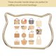 thumbnail image 5 of Uxcell 6Pcs Asa de Bolso de Metal, Anillo de Hebilla de Mano de Cabeza de Gato Reemplazo para Accesorios de Hardware de Bolsa Tejida Hecha a Mano, Oro/Metal Gun/Plata, 5 of 5
