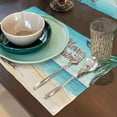 thumbnail image 6 of Coastal Christmas Placemats Set of 4, Tropical Beach Scene Table Mats for Winter Holiday Dining, Washable Indoor Outdoor Xmas Decorative Fabric Placemats 18x12 Inch, 6 of 6