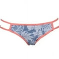 thumbnail image 3 of Hula Honey BLUE/WHITE Aloha Bloom Low-Rise Bikini Swim Bottom, US X-Small, 3 of 4