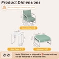 thumbnail image 2 of JXXM 5 Piece Outdoor Swivel Rocker Chair Set with Ottomans & Side Table, 360° Swivel Rocking Patio Chairs, Aluminum Frame, 6" Thick Cushions, 24" Wide Seat, 380 lbs Capacity for Porch Deck Backyard, 2 of 9