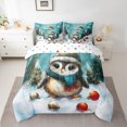 thumbnail image 2 of Manfei Cute Animal Penguin 7-Piece Twin Bedding Sets for Boys Girls,Xmas Tree Bedding Comforter Set,Happy Winter Christmas Breathable Sheet Sets,Lightweight Room Decor,Reversible, 2 of 8